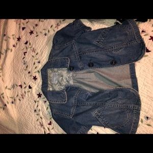 Short sleeve jean jacket